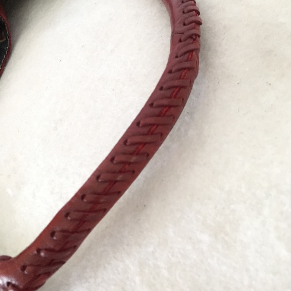 Lucky Brand Leather Hobo Bag Deep Red - Picture 10 of 15